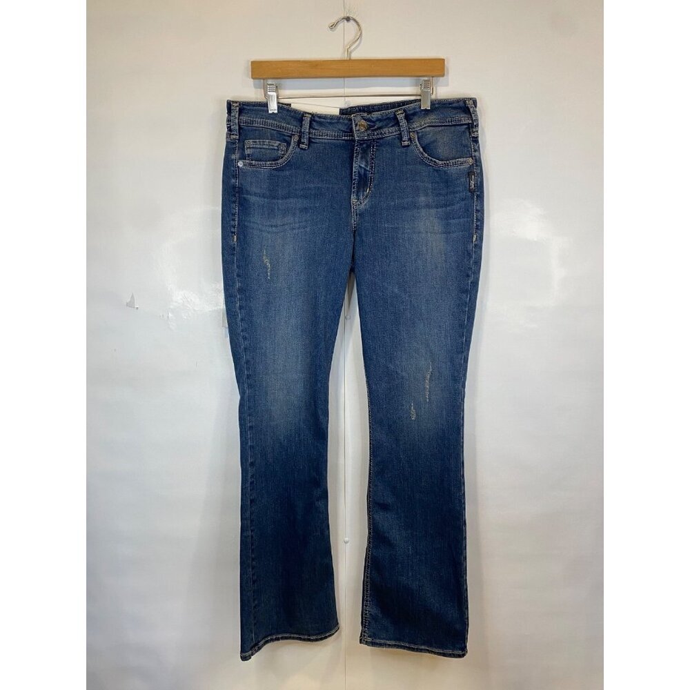 Silver Jeans Women's Elyse Slim Bootcut Jean Mid Rise Curvy Size 33x33 NEW